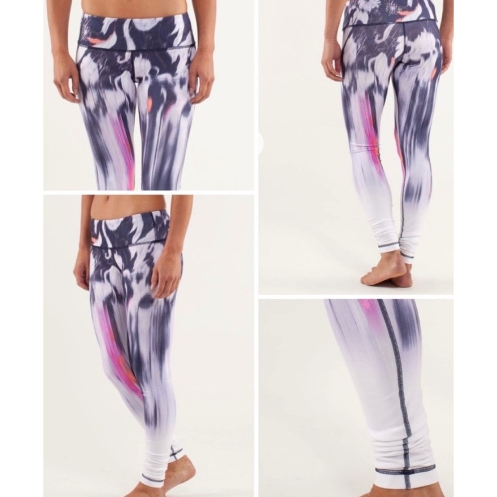 Lululemon Athletica Watercolor Floral Print Leggings‎ Size 4
